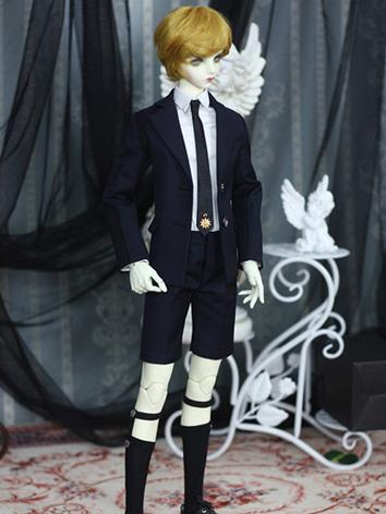 Bjd Clothes Boy Dark Black Blue Retro Europe Uniform Suit for MSD/SD10/SD13/SD17/70CM/72cm Ball-jointed Doll