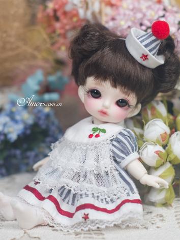 BJD Clothes 1/8 Girl White Dress for 1/8 Ball-jointed Doll