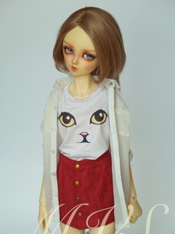 BJD Clothes Girl White/Black Outer Coat for SD Ball-jointed Doll