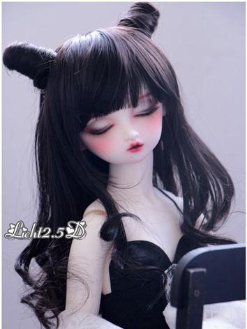 BJD Wig Girl Black Hair[374-375] for SD/MSD/YOSD Size Ball-jointed Doll