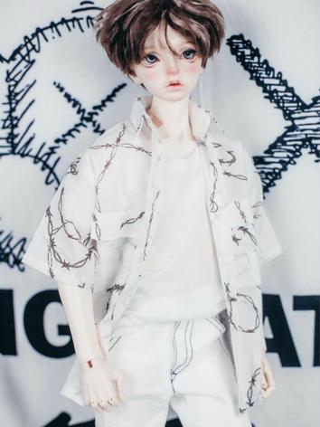 BJD Clothes Boy White Shirt for SD13/SD17/Popo68cm/70cm Ball-jointed Doll