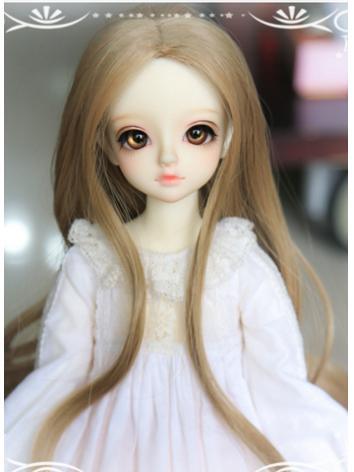 BJD 1/4 Wig Girl Brown Long Hair for MSD Size Ball-jointed Doll