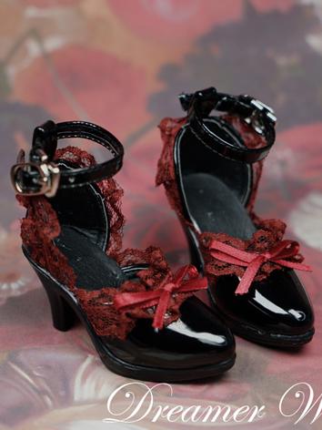 BJD Shoes Girl Black Shoes for SD Size Ball-jointed Doll