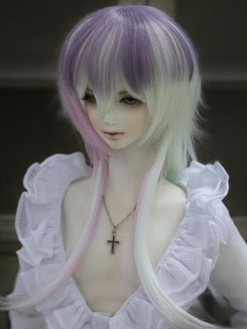 BJD 1/3 1/4 Wig Purple&White Long Hair for SD/MSD Size Doll Ball-jointed doll