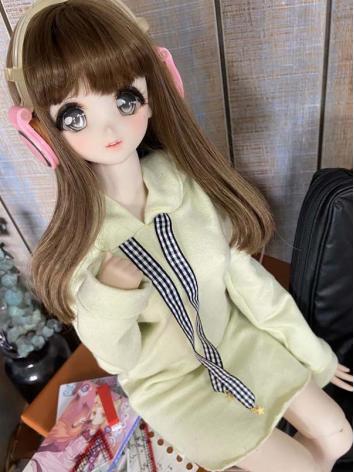 1/3 1/4Girl Clothes Light Green/White/Red Hoodie for SD/MSD Size Ball-jointed Doll