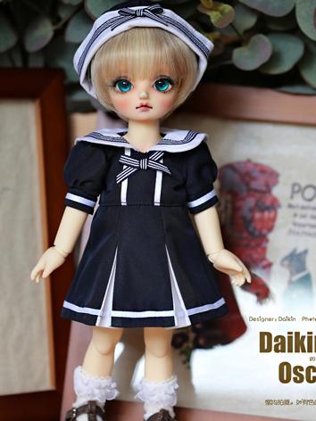 BJD Clothes Girl Blue Dress Outfit for MSD/MDD/YOSD size Ball-jointed Doll