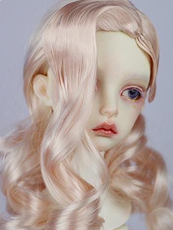BJD Wig Girl Silver Gray/Gold/Pink Styled Curl Hair for SD Size Ball-jointed Doll