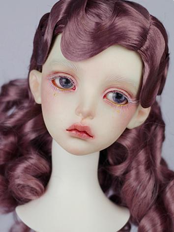 BJD Wig Girl Pink/Black/White/Silver Gray/Gold/Pink Styled Curl Hair for SD Size Ball-jointed Doll
