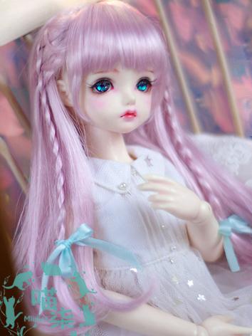 BJD Wig Girl Light Gold/Light Purple Wig Hair for SD/MSD/YOSD Size Ball-jointed Doll