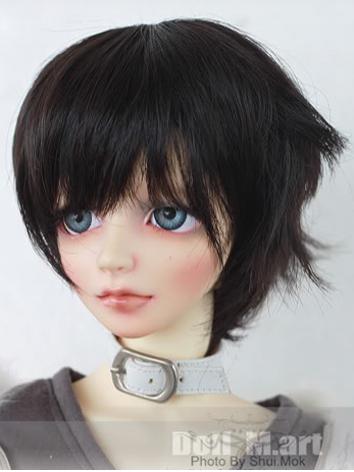 BJD Wig Girl Black Wig Hair for SD Size Ball-jointed Doll