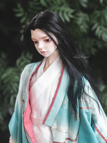 BJD Wig Boy Black Long Hair Wig for SD Size Ball-jointed Doll