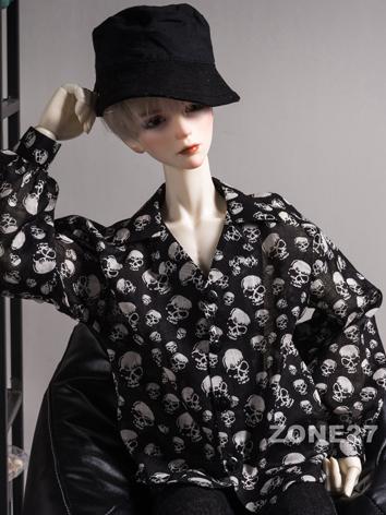 BJD Clothes Black&White Chiffon Shirt for MSD/SD/70cm+ Size Ball-jointed Doll