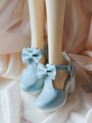 BJD 1/3 1/4 Shoes Girl Blue/Beige/Brown High-heeled Shoes for SD/MSD Size Ball-jointed Doll