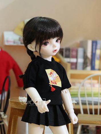 BJD Clothes Girl/Female Black T-shirt for SD16/SD/MSD/YOSD Size Ball-jointed Doll