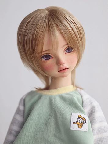 BJD Wig Boy/Girl Light Brown/Red Short Hair for SD/MSD Size Ball-jointed Doll