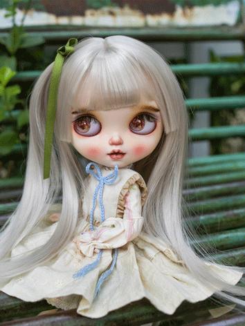 BJD Wig Girl Brown/Flaxen/Gray Long Straight Hair for SD Size Ball-jointed Doll
