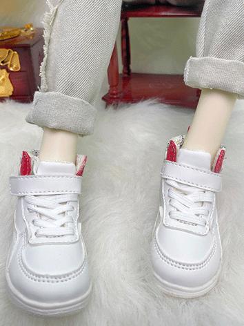 BJD Shoes Girl/Boy White Sport Shoes for MSD/SD/70cm Size Ball-jointed Doll