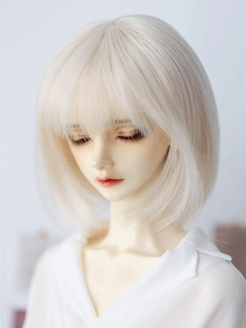 BJD Wig Boy/Girl Dusty Blue/Purple/White Short Hair for SD/MSD Size Ball-jointed Doll