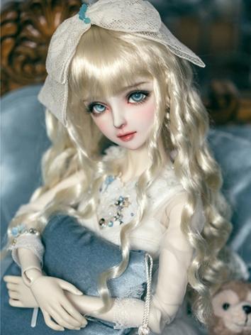 BJD Wig Light Gold Curly Hair for SD/MSD/YSD Size Ball-jointed Doll
