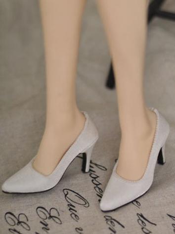 BJD Shoes White Satin High Heels for SD/SD16 Size Ball Jointed Doll