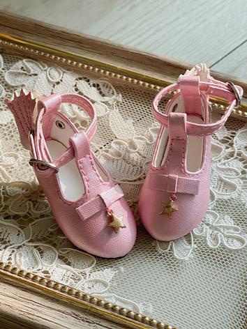 BJD Shoes Pink Wings High H...