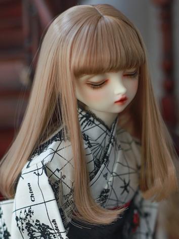 BJD Wig Girl Flaxen Long Hair for SD/MSD Size Ball-jointed Doll