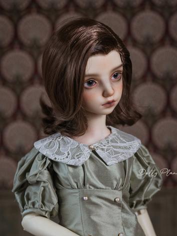 BJD Wig Girl Side Parting S...