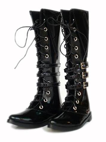 BJD Shoes Black Motorcycle High Boots for SD/70cm Size Ball-jointed Doll