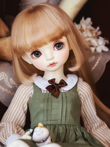 BJD Wig Girl Gold/Gray Long Hair for SD Size Ball-jointed Doll