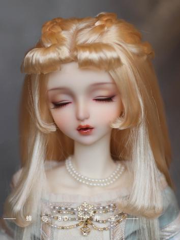BJD Wig Gold Long Braided Hair for SD/MSD Size Ball-jointed Doll