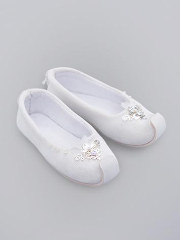 BJD Shoes White Ancient Style Shoes 40S-0017 for MSD Size Ball-jointed Doll