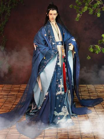 BJD Clothes Blue Ancient Costume Set for SD/70cm/75cm Size Ball-jointed Doll