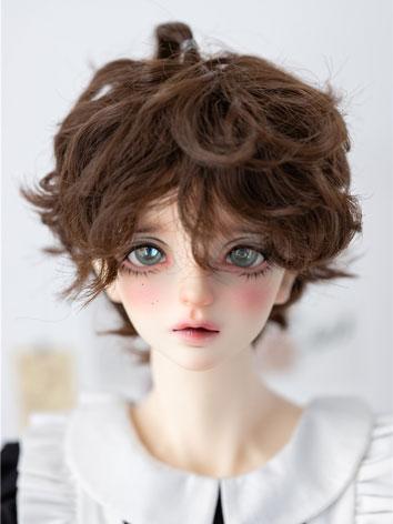 BJD Wig Brown Messy Short Hair for SD/MSD Size Ball-jointed Doll