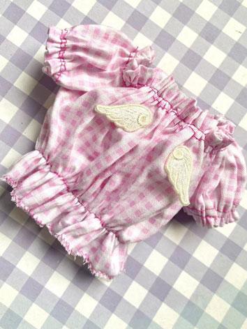 BJD Clothes Pink Plaid Short Top for SD/DD/MSD Size Ball-jointed Doll