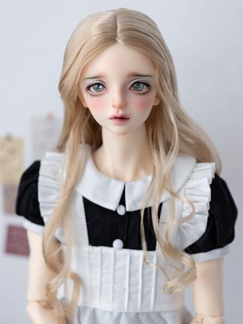 BJD Wig Milk Gold Curly Hair for SD Size Ball-jointed Doll