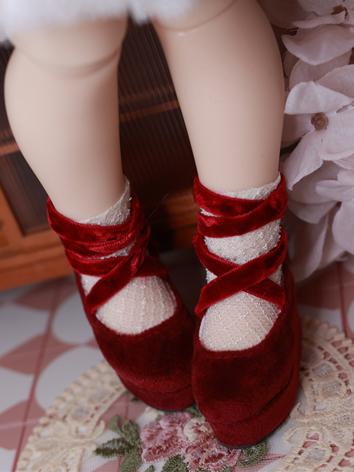 BJD Shoes Platform Suede Shoes for MSD Size Ball-jointed Doll