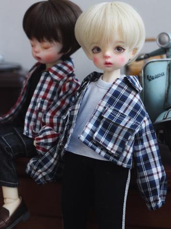 BJD Clothes Plaid Jacket Coat for YOSD Size Ball-jointed Doll