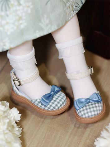 BJD Bear Sister Bow Sandals Soft Soled Leather Shoes for MSD Size Ball Jointed Doll