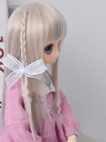 BJD Doll Wig High Temperature Silky Fringe Long Straight Hair for 1/8/1/12 Size Ball Jointed Doll