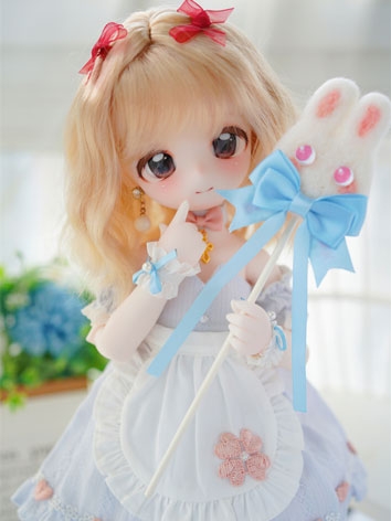 BJD Doll Silk Natural Shoulder Length Hair Bow for SD/MSD Size Ball Jointed Doll