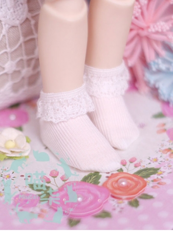BJD Socks White Lace Socks for MSD/DSD/YOSD Size Ball-jointed Doll