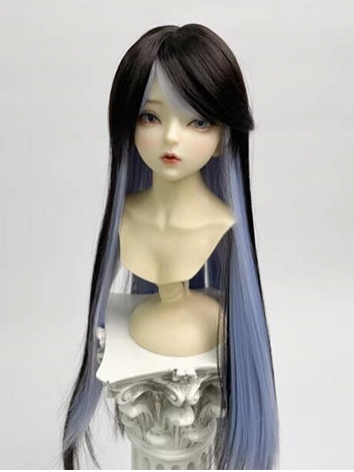 BJD Wig Long Straight Two-tone Hair for SD/MSD/YOSD Size Ball-jointed Doll