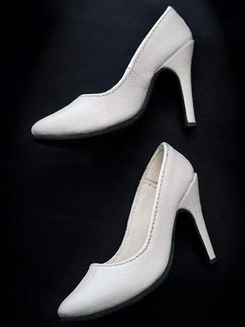 BJD Shoes White High-heeled...