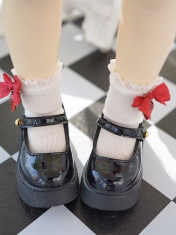 BJD Doll Peal Button Leather Shoes for YOSD/MSD Size Ball Jointed Doll