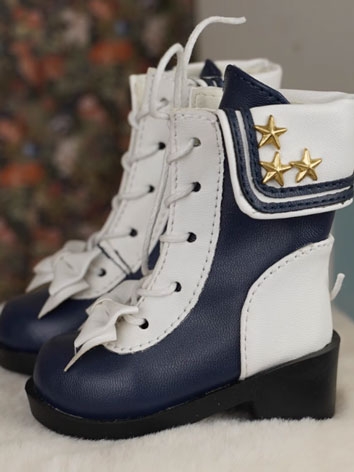 BJD Shoes Navy Martin Boots for MSD YOSD Size Ball-jointed Doll