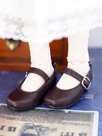 BJD Shoes Reto Square Toe Shoes for MSD Size Ball-jointed Doll