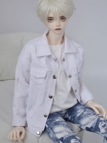 BJD Clothes White Ripped Ca...