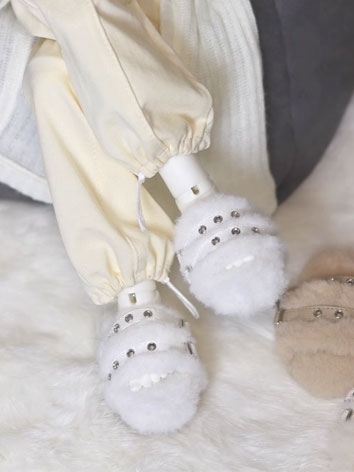 BJD Doll Shoes Fur Slipper for MSD Size Ball Jointed Doll