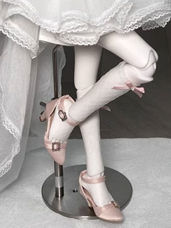BJD Doll Shoes Silk High Heel Shoes for MSD SD Size Ball Jointed Doll