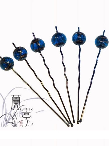 BJD Accessories Blue Glaze Hairpin Ball-jointed Doll